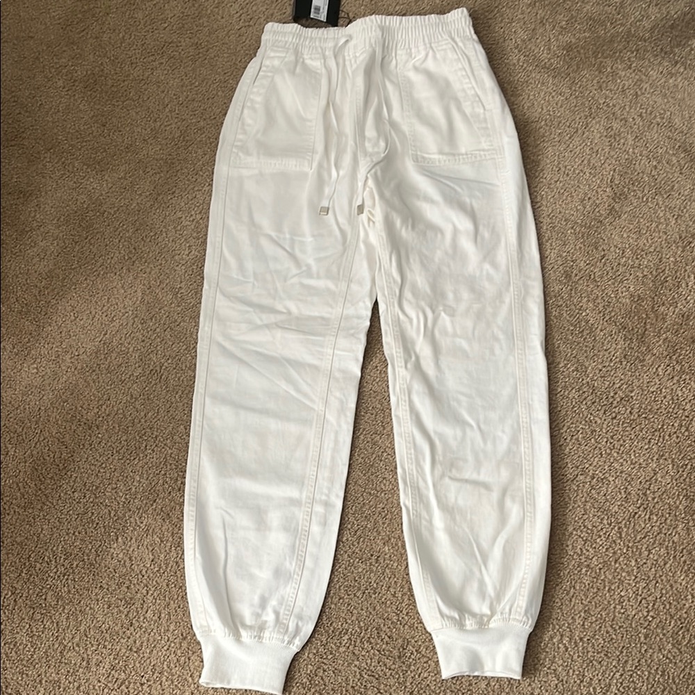 Missguided White Jogger Pants